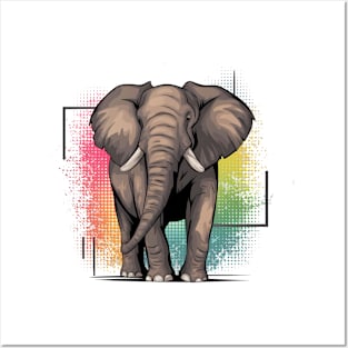 Elephant modern DOT Design Posters and Art